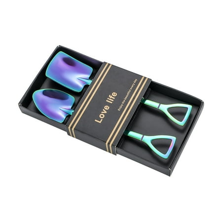 

KKCXFJX 410 Stainless Steel Fruit Spoon Dessert Spoon Gift Kitchen Tableware