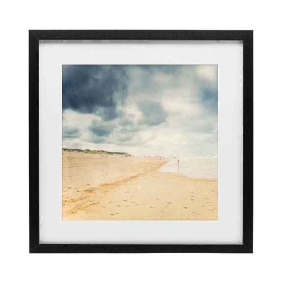 Stupell Industries Transitional Beach On A Cloudy Day Black Framed Print Under Glass, 13 x 13, by Dirk Wüstenhagen