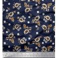 thumbnail image 1 of Soimoi polyester Crepe Fabric Leaves & Floral Artistic Print Fabric by the Yard 42 Inch Wide, 1 of 1