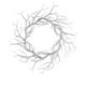 thumbnail image 5 of Corona de Halloween, artificial, puerta principal, interior/exterior, fiesta, rama muerta, blanca, sin luces, 5 of 6