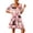 Pink 48, variant on SELONE Halloween Pajamas Women Nightgown Plus Size Short Sleeve Dress Hat Pumpkin Ruffle Dress Gift for Wife Nightshirts