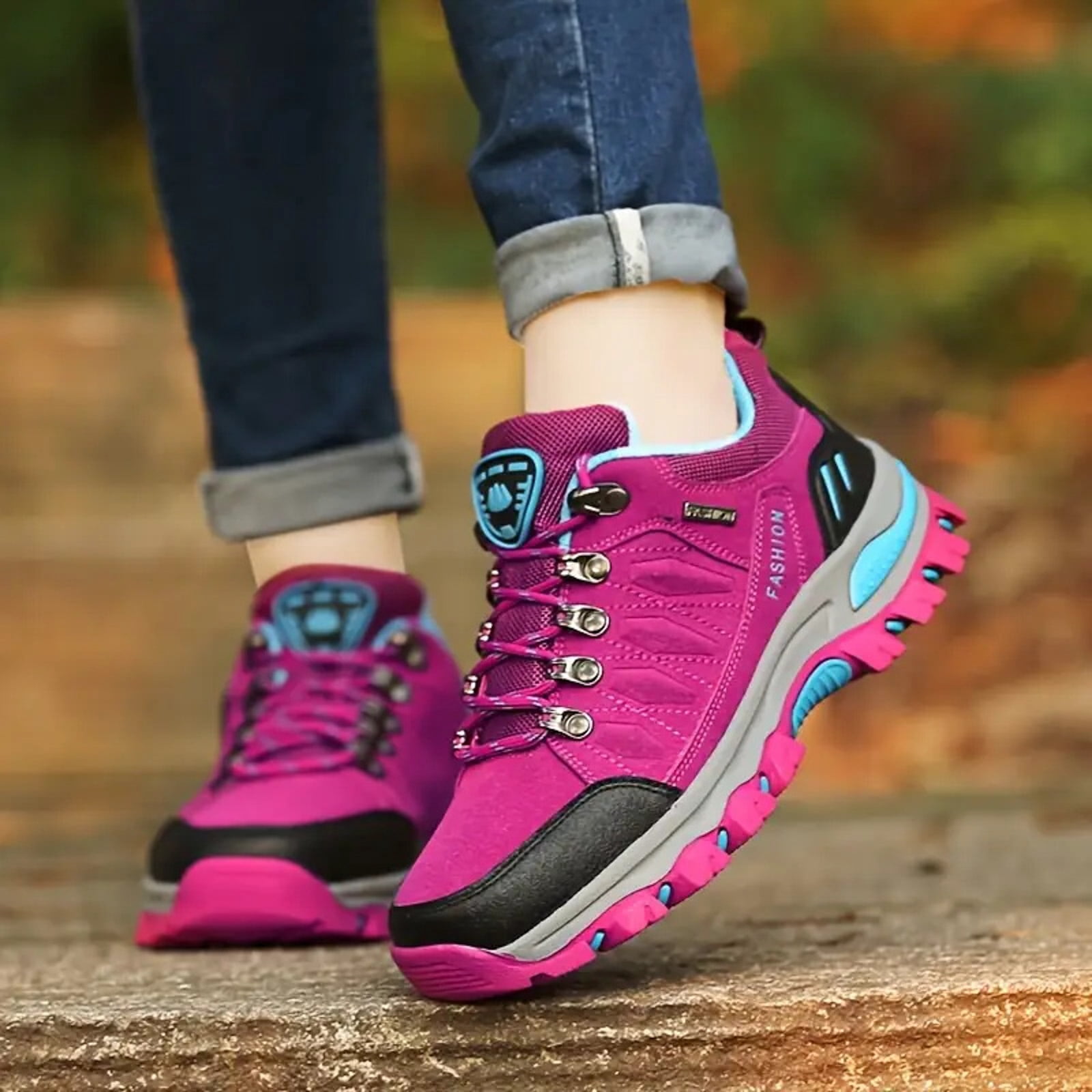Dakaela Women's Hiking Boots Waterproof Non Slip Walking Shoes Comfortable Outdoor Backpacking Sneakers
