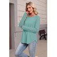 thumbnail image 5 of Ronuti Lightweight Sweatshirt for Women Fall Long Sleeve Shirts Fashion Casual Crew Neck Pullover Tops, 5 of 10