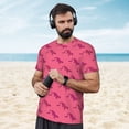 thumbnail image 4 of Wukai Leopard Print Print Men's Short-Sleeved Mesh T-Shirt,Quick-Dry Short Sleeve Workout T-Shirt-Medium, 4 of 8