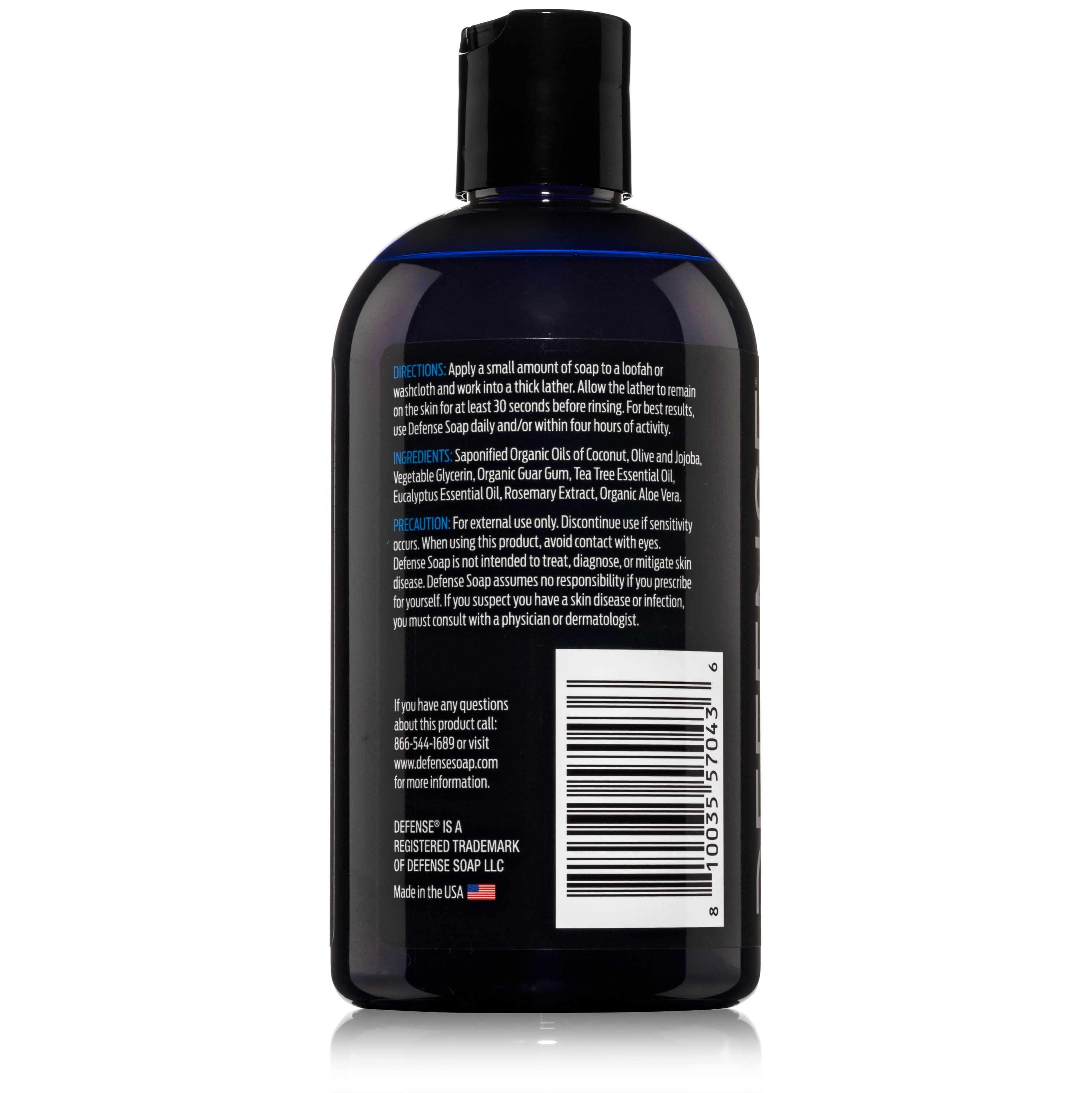 Defense Soap Tea Tree Body Wash Shower Gel 12 Oz (4 Pack)