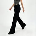 thumbnail image 2 of Flare Leg Jeans for Women, Audhol Women's Flare Bell Bottom Jeans Mid-High Waisted Stretch Wide Leg Denim Pants Bootcut Jeans for Women Black L, 2 of 6