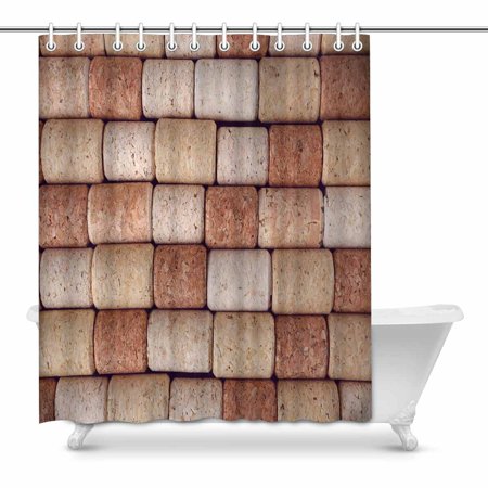 Pop Many Wine Corks Macro View Art Shower Curtain Set 60x72 Inch