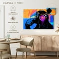 thumbnail image 5 of Elephant Stock The Thinker Wall Art - Horizontal Canvas Wall Art - Living Room Wall Decor - Animal Canvas - Black And Blue Decor By Stephen Chambers - 30" x 20", 5 of 8