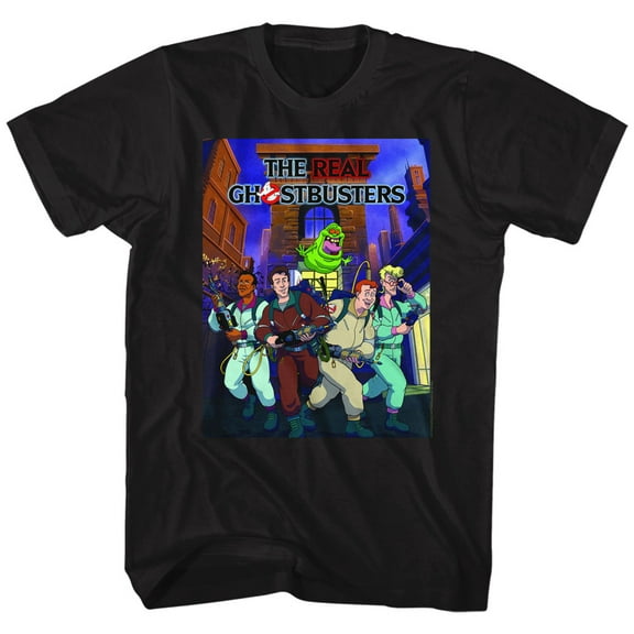 Real Ghostbusters Poster Ish Black T-Shirt