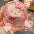 thumbnail image 3 of Sanrio Hellokittys My Melody Kuromi Kawaii cargador Usb gestión de cables lindos dibujos animados 3D organizador de cables Protector de Cable de carga, 3 of 4