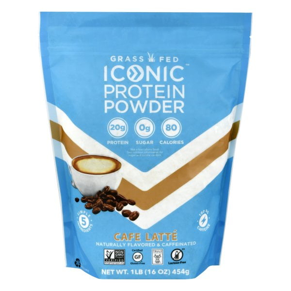 Iconic Protein Powder, Café Latte, 1 Lb (16 Servings) Low Carb