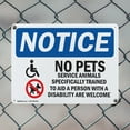 thumbnail image 5 of (2 Pack) No Pets Service Animals Allowed OSHA Notice Sign 14 Inch X 10 Inch Indoor / Outdoor Rust-Free Aluminum Metal Signs for Workplace, Workshop, and Construction Site, Made in the, 5 of 8