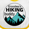 thumbnail image 4 of Inktastic Grandma's Hiking Buddy with Mountains and Trees Boys or Girls Baby Bib, 4 of 4