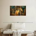 thumbnail image 2 of Elephant Stock Jesus Birth In Bethlehem Wall Art - Horizontal Multi Panel Canvas - Living Room Wall Decor - Holiday Multi Panel - Brown And Teal Decor By Val Bochkov - 33" x 20", 2 of 8
