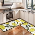 thumbnail image 3 of Kitchen Rugs Sets Of 2,Yellow Lemon Fruit Berries Beige Pattern Anti Fatigue Kitchen Mat Rugs Non Slip Washable,Decorative Kitchen Floor Mats for Kitchen,Sink,Laundry,17"x47"+17"x47", 3 of 5