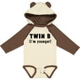 thumbnail image 3 of Inktastic Twin B (i'm Younger) Boys or Girls Long Sleeve Baby Bodysuit, 3 of 5
