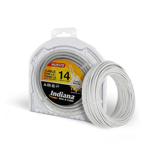 Cable Thw-Ls Indiana Calibre 14 Blanco 15 M 0.2 Cm