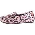 thumbnail image 5 of Womens Slip On Animal Print Bow Design Moccasin Style Slippers - Pink - US 5, 5 of 7
