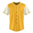 thumbnail image 3 of Yellow Baseball Shirts Sports Uniform for Men Hip Hop Softball Sports Active Tee, 3 of 5