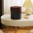 thumbnail image 2 of Small Trash Can with Lid, Mini Trash Can for Bathroom, Office and Bedroom, Small Bathroom Garbage Can with Swing Top, Compact Waste Basket for Desk, Dorm & Home, Coffee - Xuniizn, 2 of 7