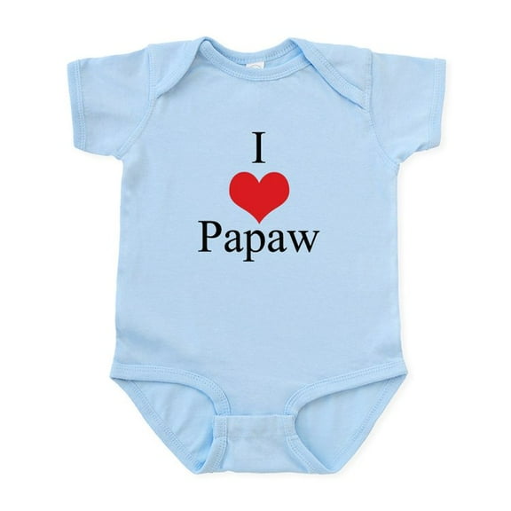 CafePress - I Love (Heart) Papaw Infant Bodysuit - Baby Light Bodysuit, Size Newborn - 24 Months