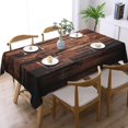 thumbnail image 2 of Dark Wood Rectangle Tablecloth Vintage Natural Wooden Board Table Cloth for Kitchen Dining Rustic Tablecloths Farmhouse Style Table Cover Decor for Party Patio 60 x 84 Inch, 2 of 6
