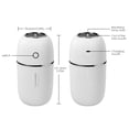 thumbnail image 4 of Humidificador Oficina en casa Escritorio Difusor de niebla 3W 300ml Humidificador USB para automóvil Rociador de niebla, Blanco seitruly HA005317-01B, 4 of 6