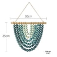 thumbnail image 5 of Boho Wood Bead Wall Hanging, Handmade Unique Giant Art Decor for Bedroom, Nursery, Living Room, or Entryway ( Blue Gradient 30*25cm), 5 of 5