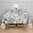 thumbnail image 3 of Black Halloween Spider Webs Square Tablecloth,Waterproof Square Table Cover,Wipeable Spillproof Washable Table Cover for Home Kitchen Party Decor 42"X42"(107x107cm), 3 of 6