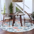 thumbnail image 3 of Large Round Rug 8Ft Washable Non-Slip, Blue Ocean Circle Area Rugs for Living Room Bedroom, Summer Coastal Beach Nautical Octopus Corals Indoor Floor Mats Carpet Runner for Home Decor, 3 of 8