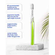 Supersmile Crystal Collection Toothbrush, 45 Degree Angled, Soft, Green Peridot