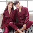 thumbnail image 4 of Ensembles de Pyjama en Soie Noire pour Hommes, 4 of 5