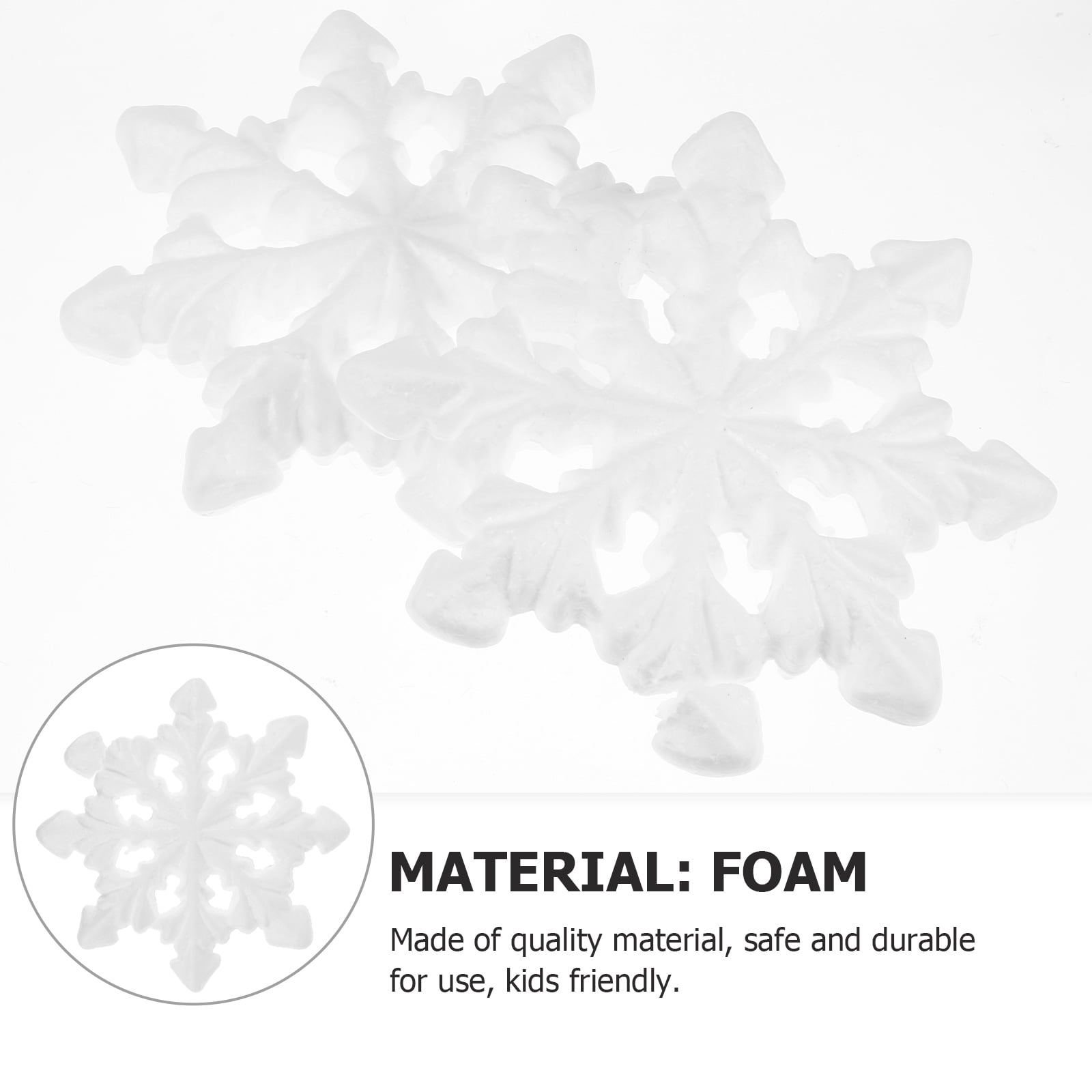20 POLYSTYRENE CHRISTMAS WHITE SNOWFLAKES IN HD 1 DESIGN 360MM HEIGHT 10MM  THICK