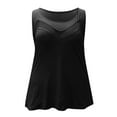 thumbnail image 5 of Krdevn Women's Sleeveless Elegant Sheer Mesh Insert Casual Vest And,Women's Tops, Tees & Blouses,Size:S, 5 of 5