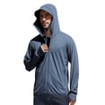 thumbnail image 2 of JoveMarine Men and Women UPF 50+ Sun Protection - Lightweight Fishing Shirts for Men Long Sleeve Zip Up Hoodie Couple Skin Sun Protection Breathable Water Resistant Workwear,Dark Gray M, 2 of 7