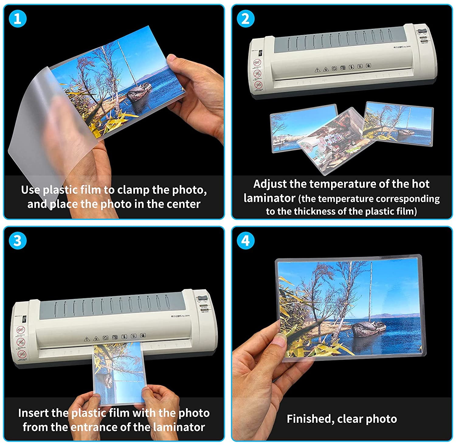 150 Pcs Thermal Laminating Pouches 2Mil Clear Laminating Pouch Film Photo Protecting Sheets Hot Laminate Pouches Sheets for Sealed Photo Card Documents