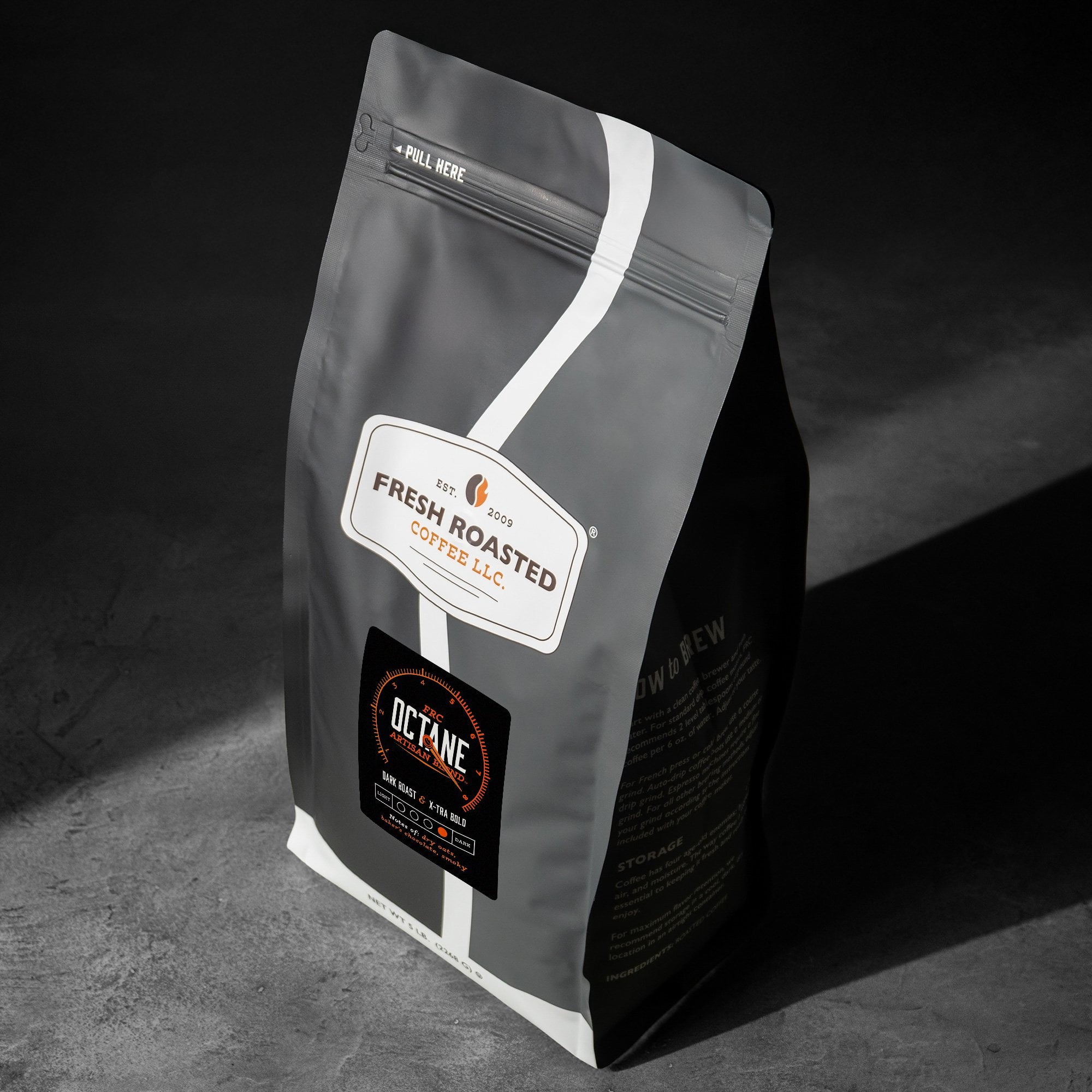 Fresh Roasted Coffee, Octane Italian Roast Coffee, Dark Roast, Drip Ground, 32 oz 2 lbs