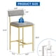 thumbnail image 5 of QinaQin Banco alto para barra con respaldo y reposapiés, asiento amplio y acolchado de 25.5 pulgadas, diseño cómodo y resistente, ideal para isla de cocina o barra desayunadora, 5 of 7