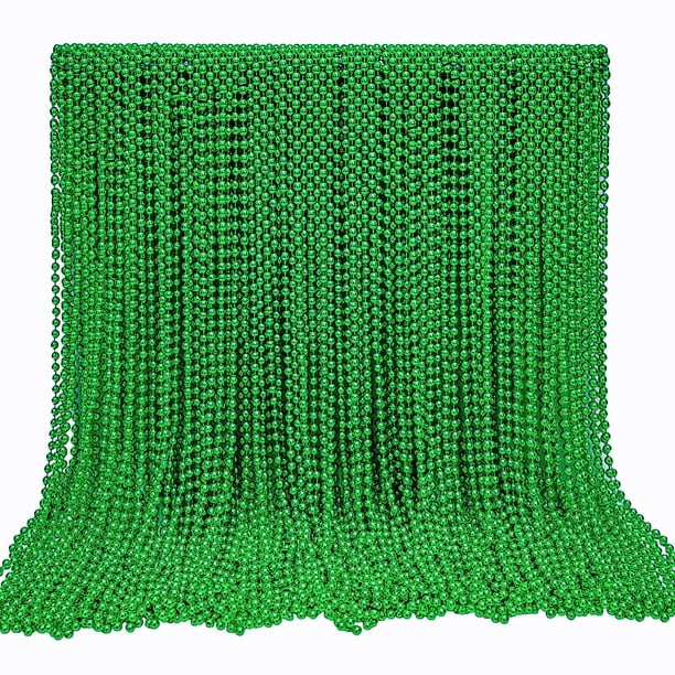 Collar Garma 144 piezas Día de San Patricio verde cuentas de 84 cm