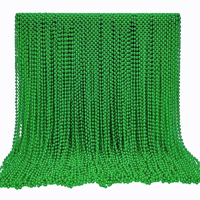Collar Garma 144 piezas Día de San Patricio verde cuentas de 84 cm