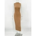 thumbnail image 4 of Tossy-Vestido largo de punto sin mangas con cuello alto para mujer, vestido largo ajustado y elegante a la moda para otoño 2023, 4 of 5