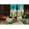 thumbnail image 2 of Juan Giménez Martín 18x14 Gold Ornate Wood Frame and Double Matted Museum Art Print Titled - In the Harem, 2 of 4