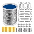 thumbnail image 1 of Kit tensor de alambre Warkul, resistente y confiable, de acero inoxidable, para colgar luces y velas de sombra de jardín., 1 of 8