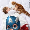 thumbnail image 2 of Captain America Flannel Blanket 39*59 inch Soft And Comfortable With Clear Patterns And Easy Cleaning, 2 of 6