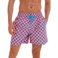 thumbnail image 6 of New Boys Mens Swimming Trunks Swim Shorts Board Shorts With Pockets Print Swimwear Beachwear Underwear Swimsuit Beach Pants Casual Quick Dry Bathing Suit Surfing Pink Polka Dot XXL, 6 of 8