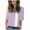Light Purple, variant on Women's Tops Under $10 Free Shipping Fashion Casual Printed Short-Sleeved V-Neck T-Shirt Yop