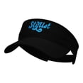 thumbnail image 2 of The Stylist Embroidered Cotton Twill Visor - Black OSFM, 2 of 5