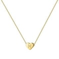 thumbnail image 3 of Collar con colgante de corazón y alfabeto, joyería con collar de corazón y letra, collares de corazón H, 3 of 9