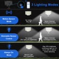 thumbnail image 1 of Luces Del Porche Lámpara 200LED Trifold Porch Lights de pared de prevención de caídas para exteriores (2 piezas) Likrtyny Para estrenar, 1 of 9
