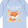 thumbnail image 4 of Inktastic My Cousins Love Me Little Fox Boys or Girls Long Sleeve Baby Bodysuit, 4 of 5